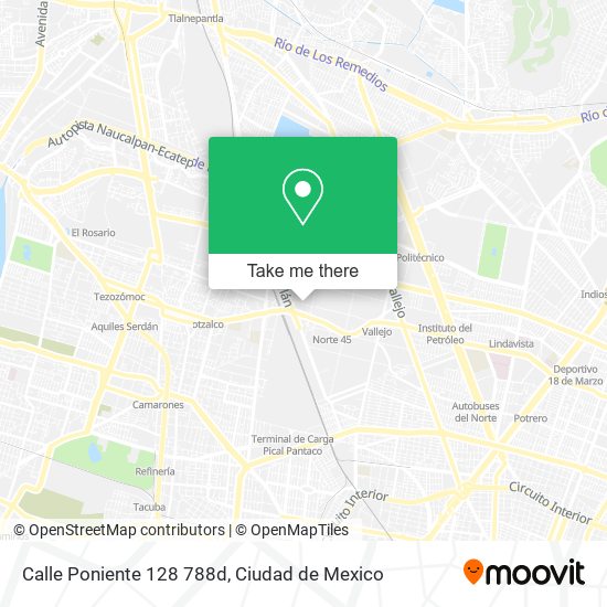 Calle Poniente 128 788d map