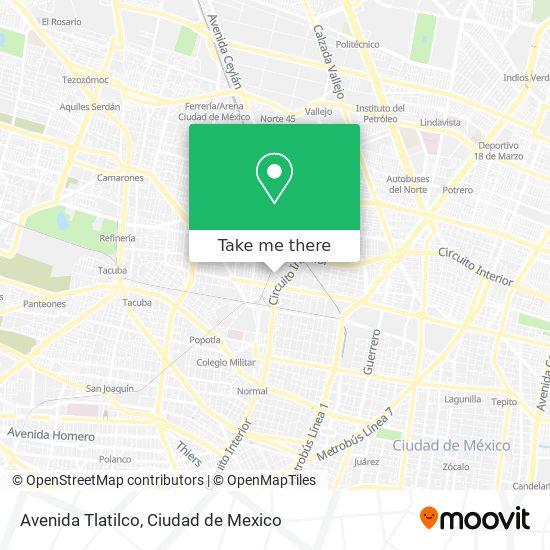 Avenida Tlatilco map