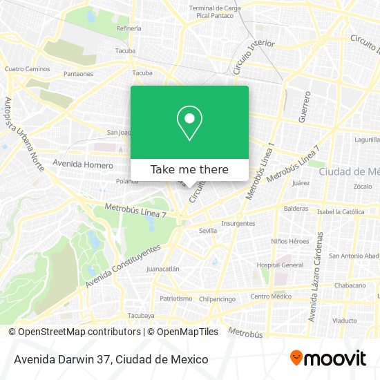 Avenida Darwin 37 map