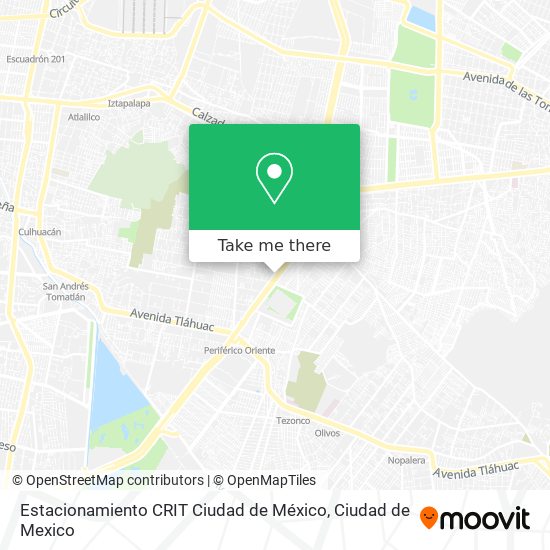 Estacionamiento CRIT Ciudad de México map