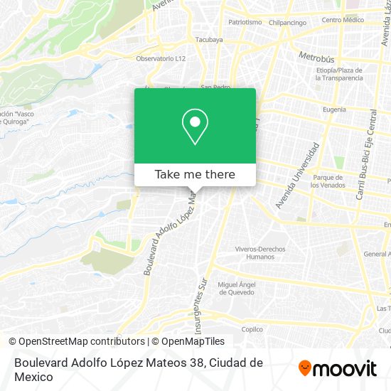 Mapa de Boulevard Adolfo López Mateos 38