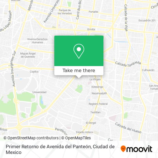 Primer Retorno de Avenida del Panteón map