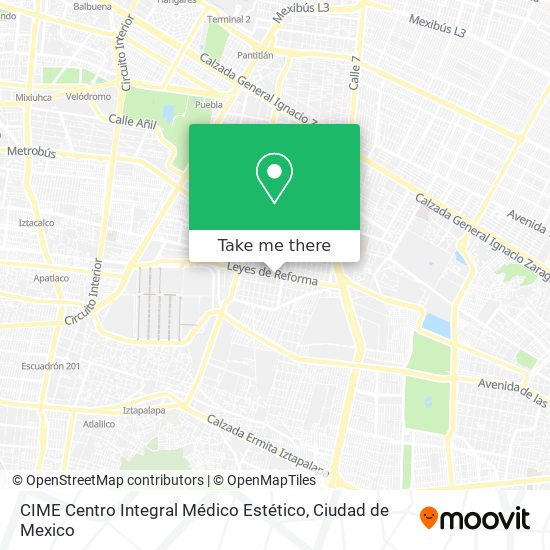 CIME Centro Integral Médico Estético map
