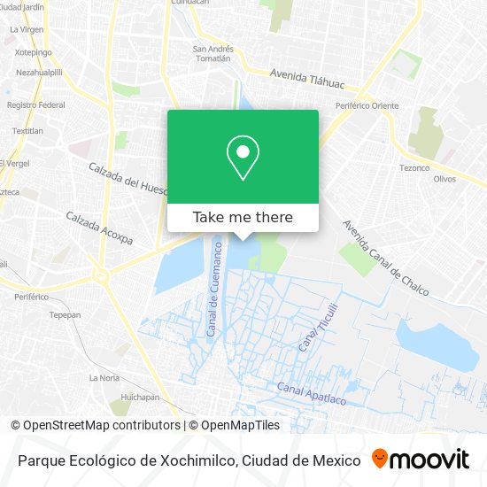 Parque Ecológico de Xochimilco map