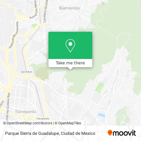 Mapa de Parque Sierra de Guadalupe