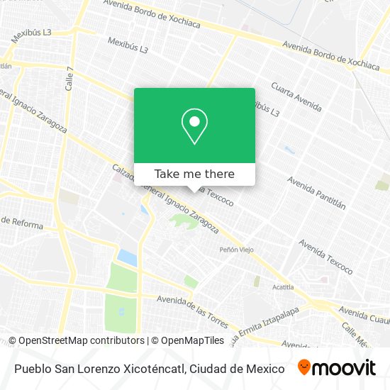 Mapa de Pueblo San Lorenzo Xicoténcatl