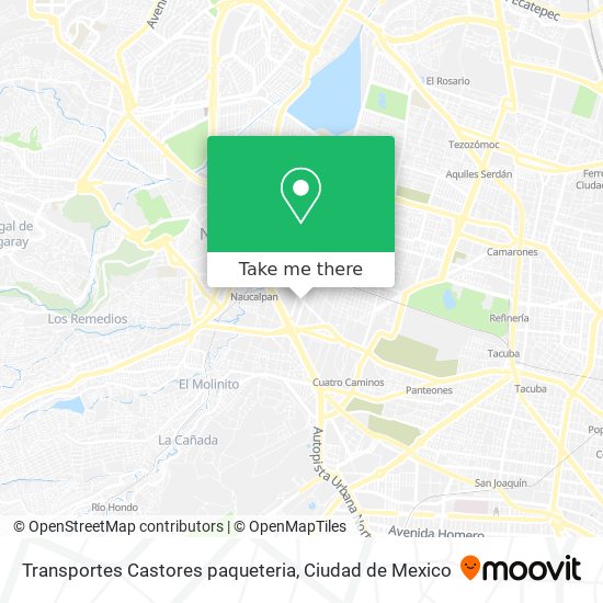 Transportes Castores paqueteria map