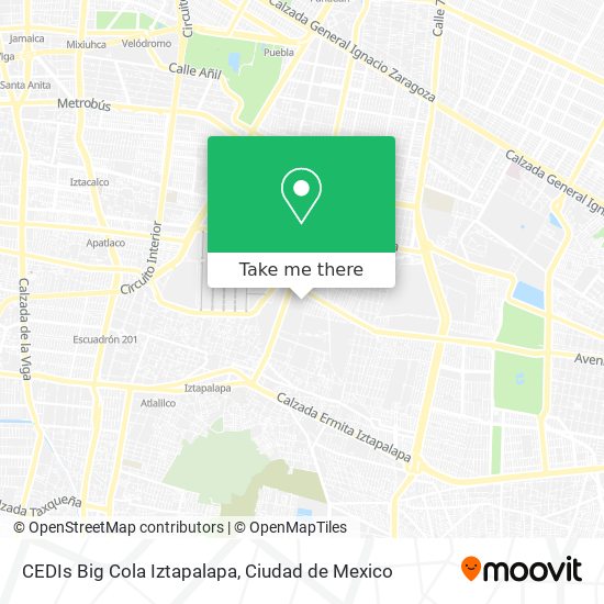 CEDIs Big Cola Iztapalapa map