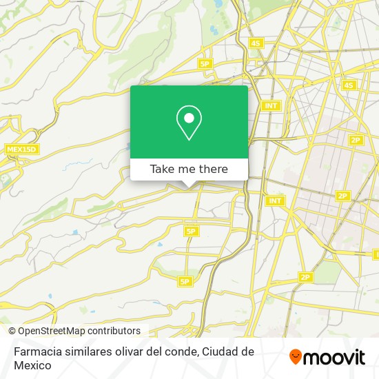 Farmacia similares olivar del conde map