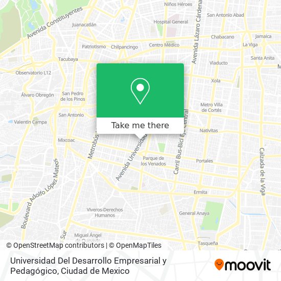 Universidad Del Desarrollo Empresarial y Pedagógico map