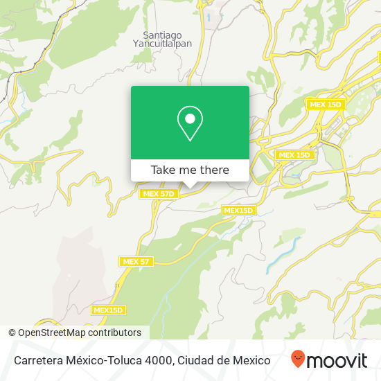 Mapa de Carretera México-Toluca 4000
