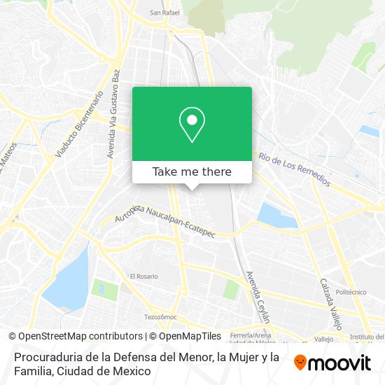 Procuraduria de la Defensa del Menor, la Mujer y la Familia map