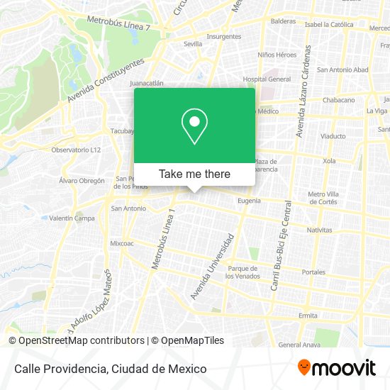 Mapa de Calle Providencia