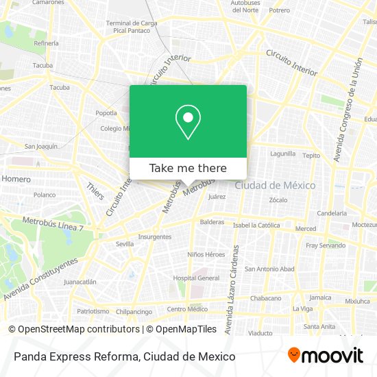 Panda Express Reforma map