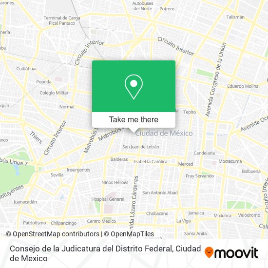 Mapa de Consejo de la Judicatura del Distrito Federal