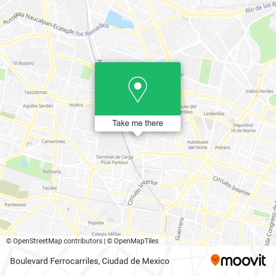 Boulevard Ferrocarriles map