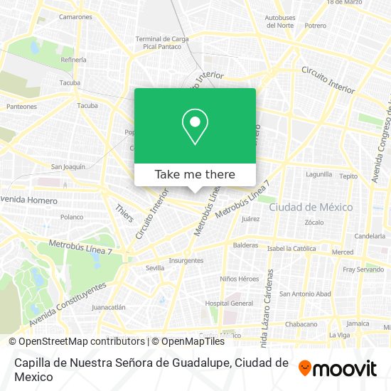 Capilla de Nuestra Señora de Guadalupe map