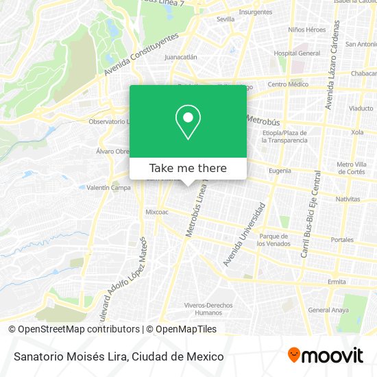 Mapa de Sanatorio Moisés Lira