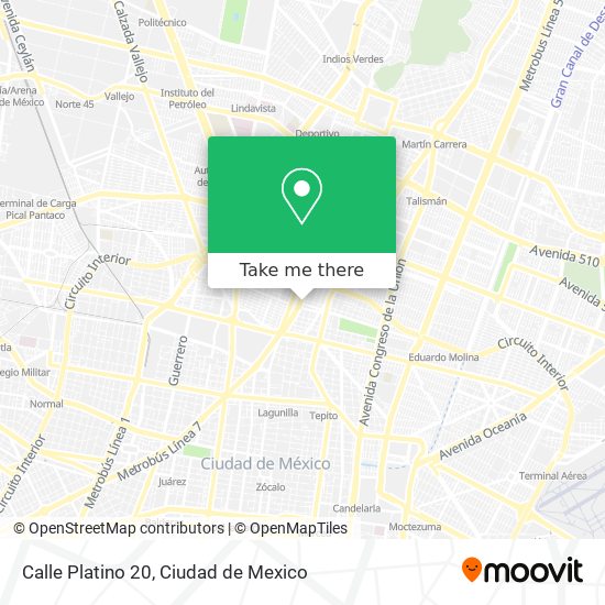 Calle Platino 20 map