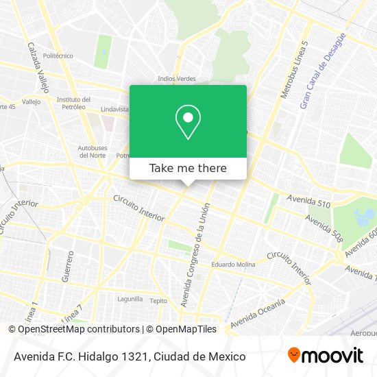 Mapa de Avenida F.C. Hidalgo 1321
