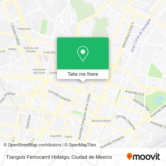 Mapa de Tianguis Ferrocarril Hidalgo