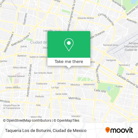 Taqueria Los de Boturini map