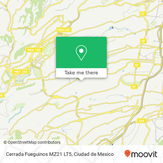 Cerrada Fueguinos MZ21 LT5 map