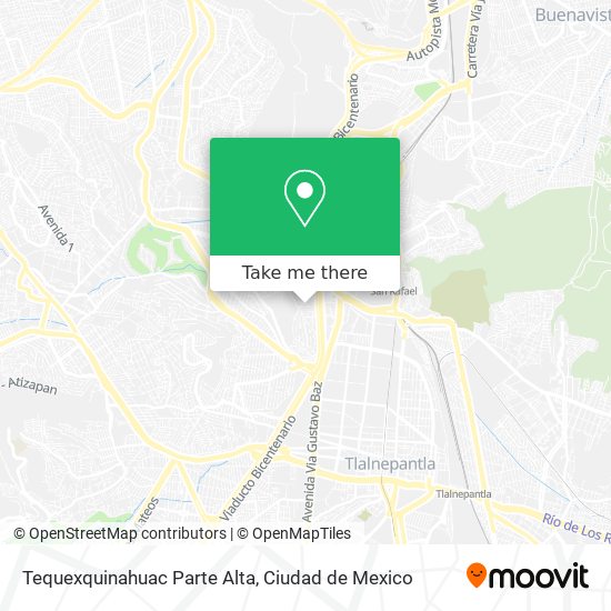 Tequexquinahuac Parte Alta map