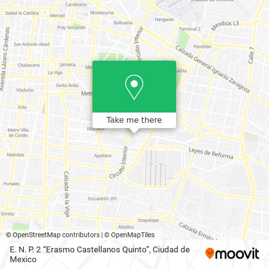 E. N. P. 2 “Erasmo Castellanos Quinto” map