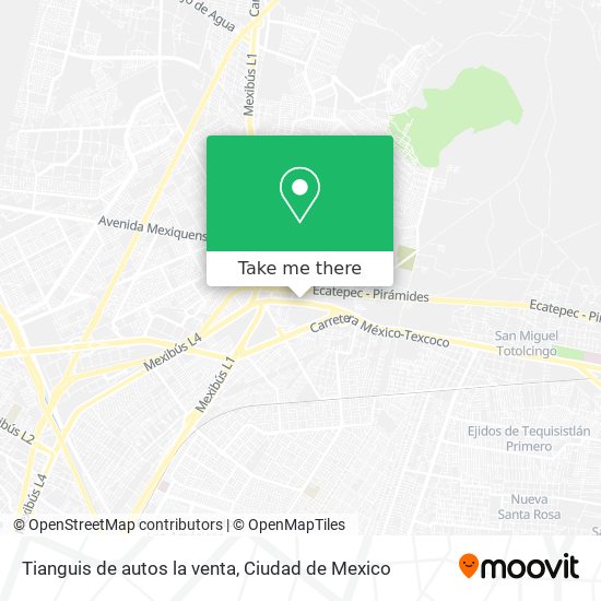 Mapa de Tianguis de autos la venta