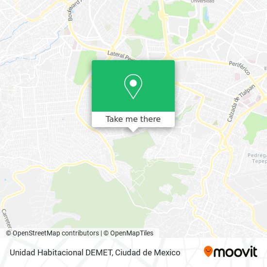 Mapa de Unidad Habitacional DEMET
