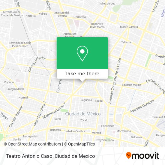 Teatro Antonio Caso map