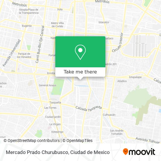 Mapa de Mercado Prado Churubusco