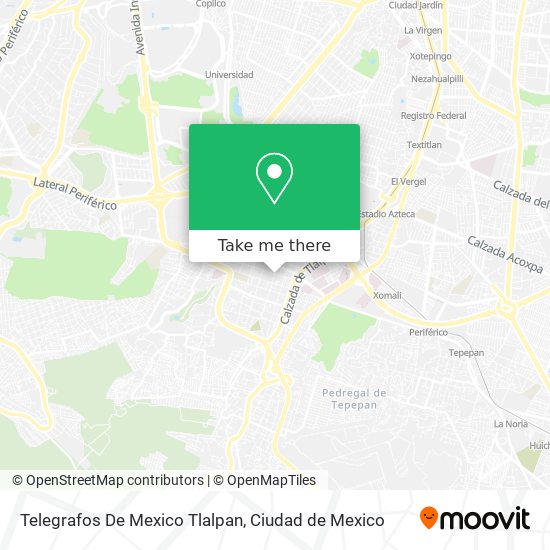 Telegrafos De Mexico Tlalpan map