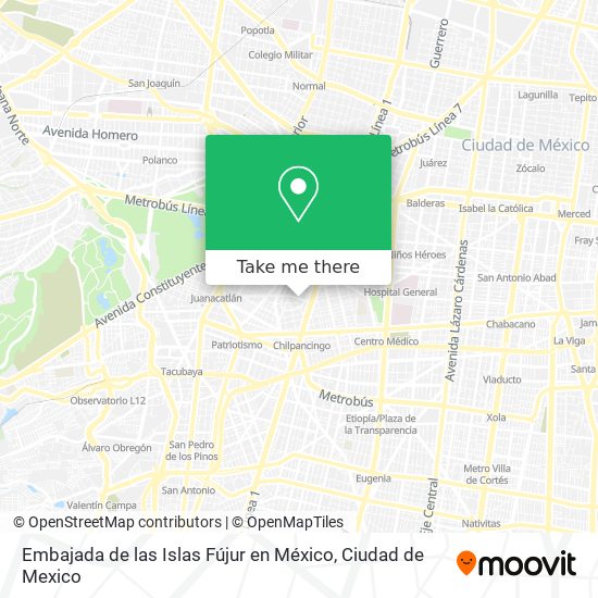 Embajada de las Islas Fújur en México map