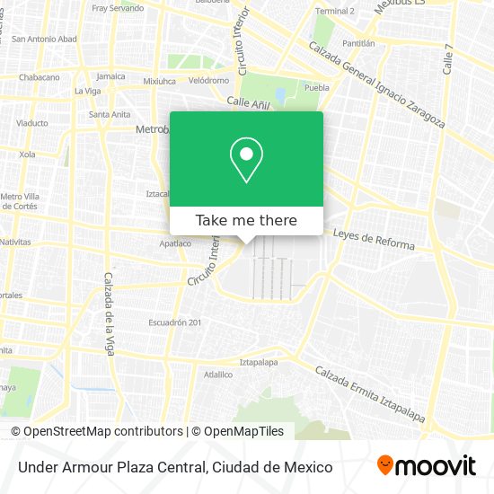 How to get to Under Armour Plaza Central Cuauhtémoc by Bus or Metro?