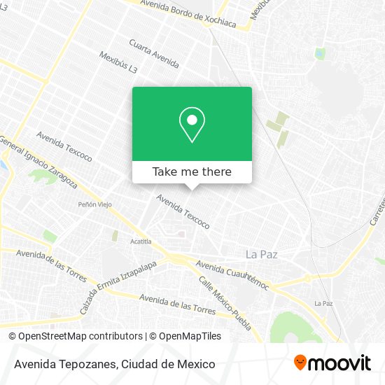 Mapa de Avenida Tepozanes