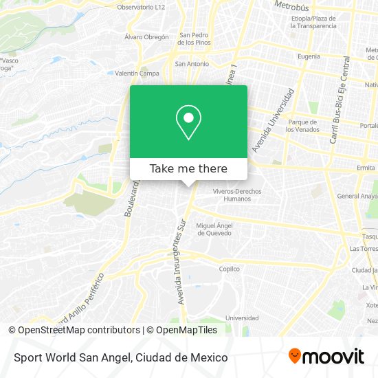 Sport World San Angel map