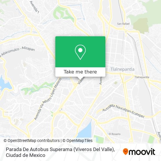 Mapa de Parada De Autobus Superama (Viveros Del Valle)