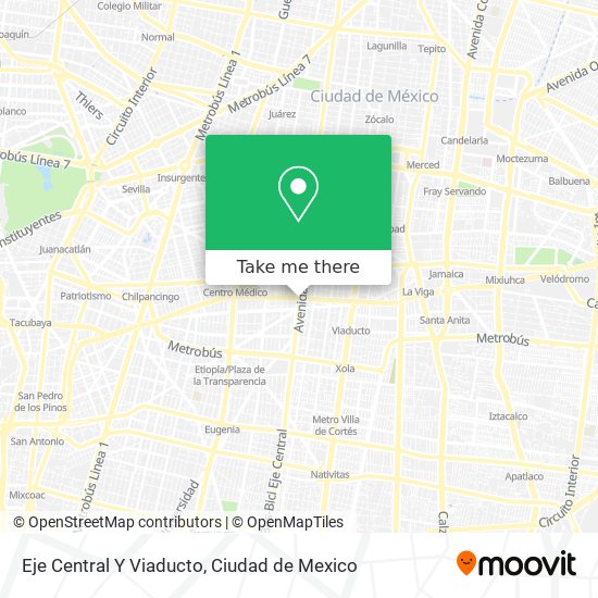 Eje Central Y Viaducto map