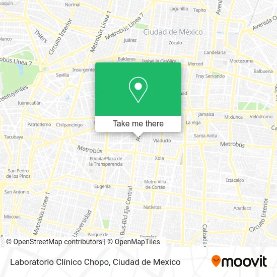 Laboratorio Clínico Chopo map