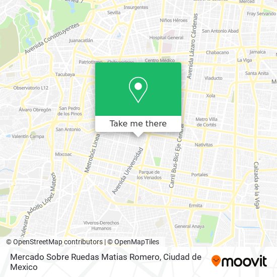 Mapa de Mercado Sobre Ruedas Matias Romero