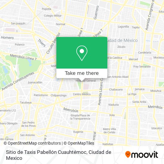 Sitio de Taxis Pabellón Cuauhtémoc map