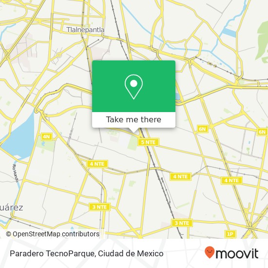 Paradero TecnoParque map