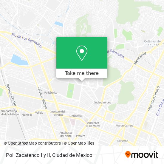 Mapa de Poli Zacatenco I y II