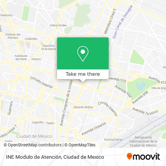 INE Modulo de Atención map