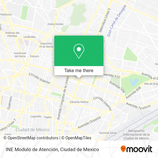 Mapa de INE Modulo de Atención