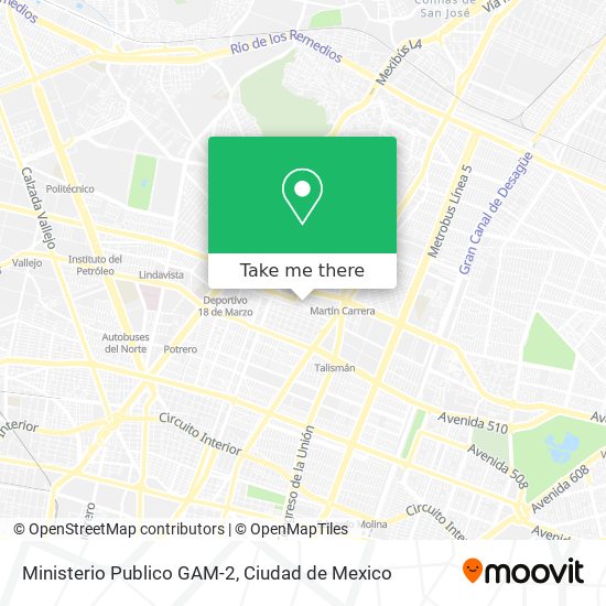 Ministerio Publico GAM-2 map