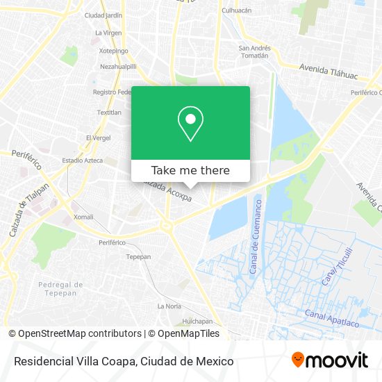 Mapa de Residencial Villa Coapa