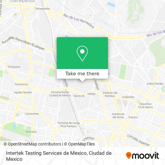 Mapa de Intertek Testing Services de Mexico